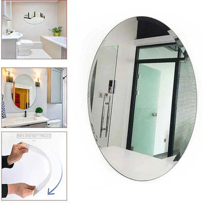 SELF-ADHESIVE OVAL MIRROR WALL STICKERS